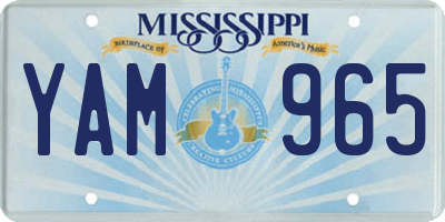 MS license plate YAM965