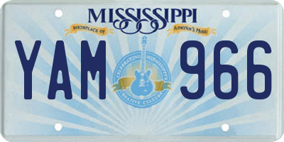 MS license plate YAM966