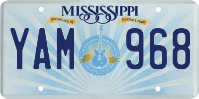 MS license plate YAM968