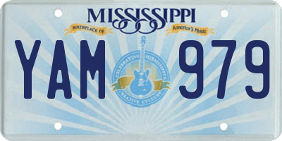 MS license plate YAM979