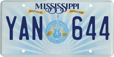 MS license plate YAN644
