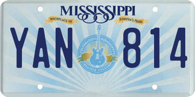 MS license plate YAN814