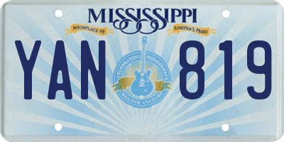 MS license plate YAN819