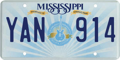 MS license plate YAN914