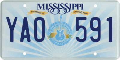 MS license plate YAO591