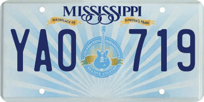 MS license plate YAO719