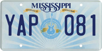 MS license plate YAP081