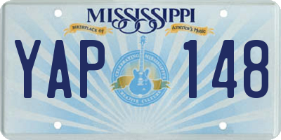MS license plate YAP148
