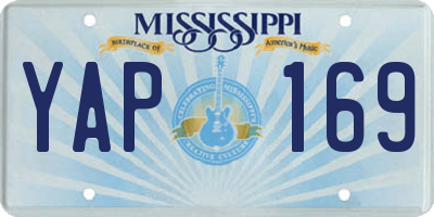 MS license plate YAP169