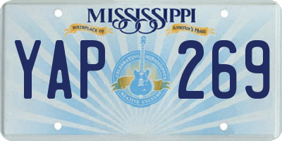 MS license plate YAP269