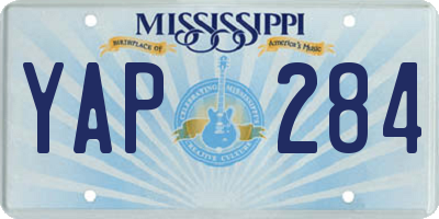 MS license plate YAP284