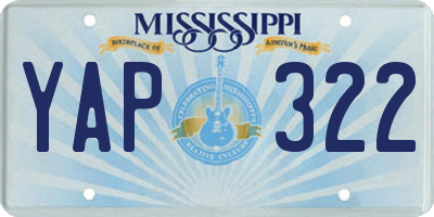 MS license plate YAP322