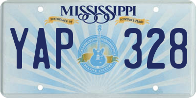 MS license plate YAP328