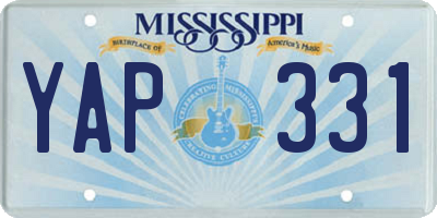 MS license plate YAP331