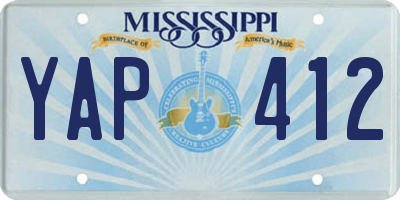 MS license plate YAP412