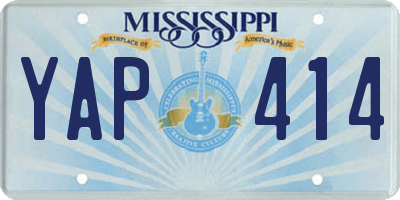 MS license plate YAP414