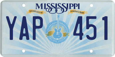 MS license plate YAP451