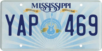 MS license plate YAP469