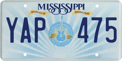 MS license plate YAP475