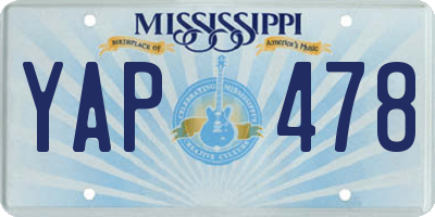 MS license plate YAP478