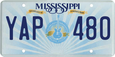 MS license plate YAP480