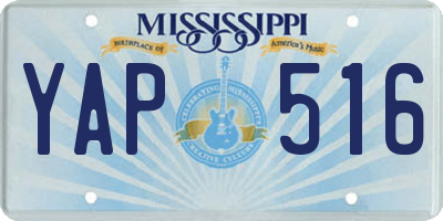MS license plate YAP516
