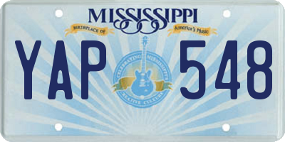 MS license plate YAP548