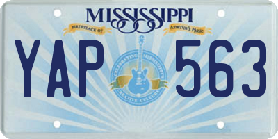 MS license plate YAP563