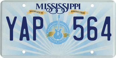 MS license plate YAP564