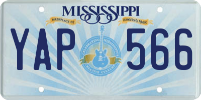 MS license plate YAP566