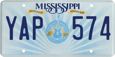 MS license plate YAP574