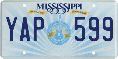 MS license plate YAP599