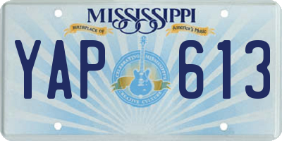 MS license plate YAP613