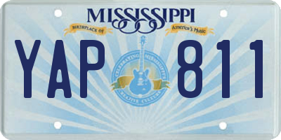MS license plate YAP811