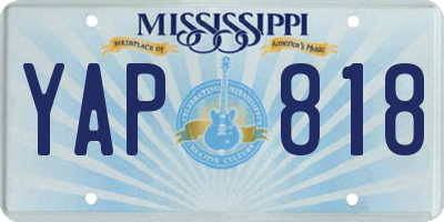 MS license plate YAP818