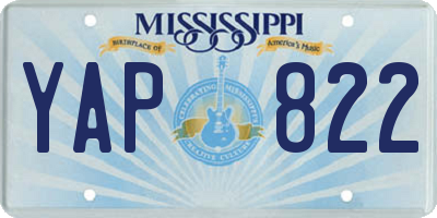 MS license plate YAP822