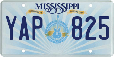 MS license plate YAP825