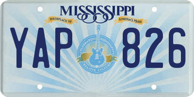 MS license plate YAP826