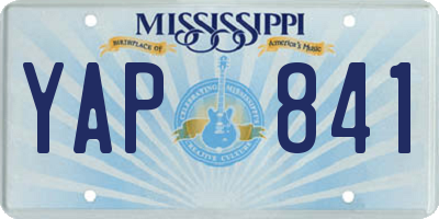 MS license plate YAP841