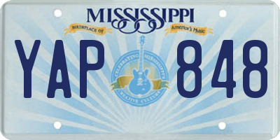 MS license plate YAP848