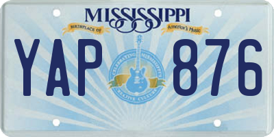 MS license plate YAP876