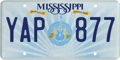 MS license plate YAP877