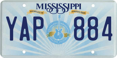 MS license plate YAP884