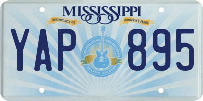 MS license plate YAP895