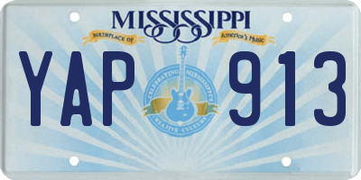 MS license plate YAP913