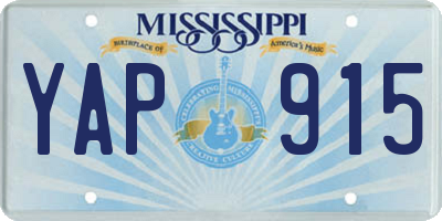 MS license plate YAP915