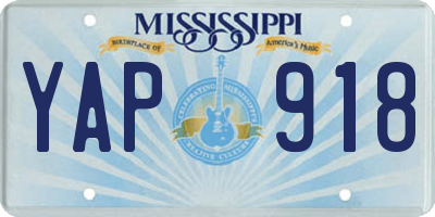 MS license plate YAP918