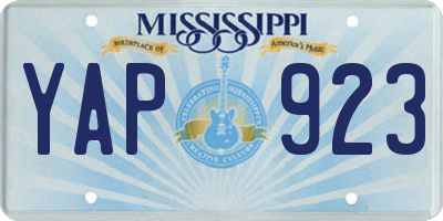 MS license plate YAP923
