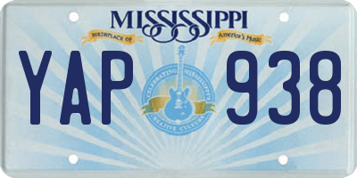 MS license plate YAP938