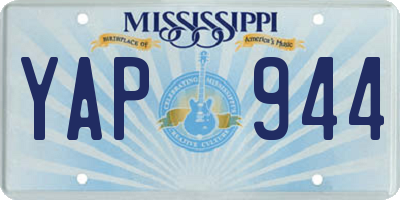 MS license plate YAP944
